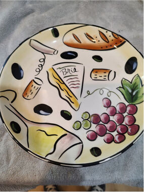 Clay Art Buon Vino Snack/Salad Plate